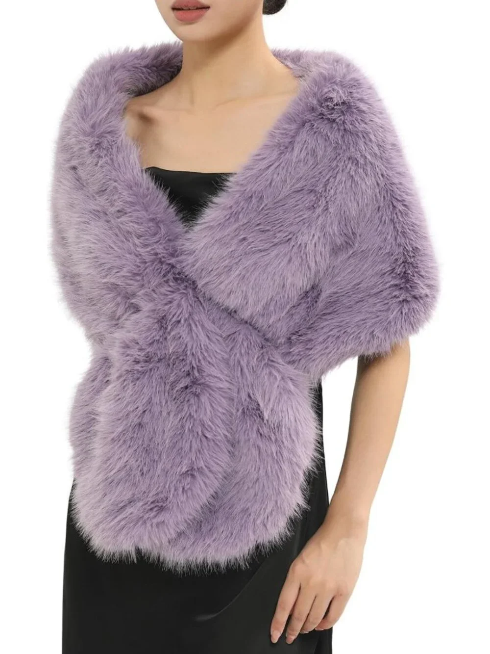 Cozy Faux Fur Collar Scarf for Women - Stylish Neck Shrug for Fall & Winter